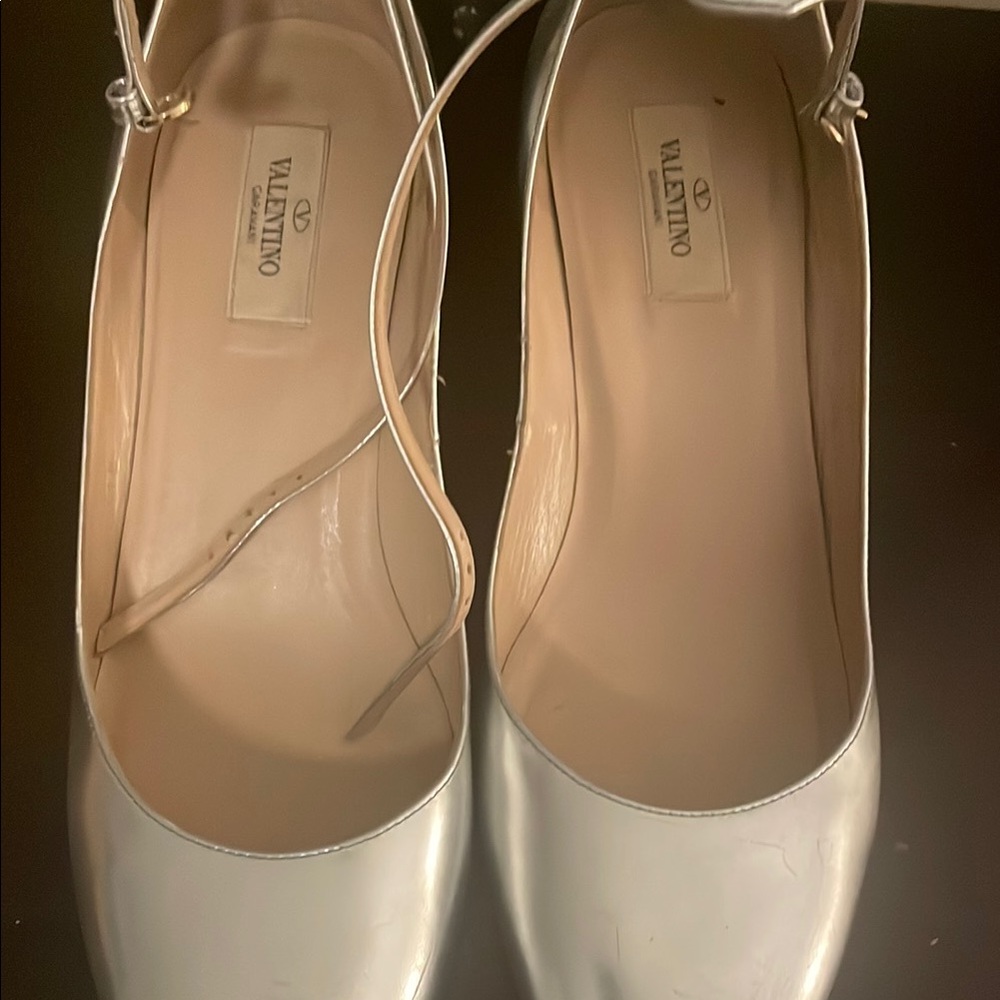 Valentino Silver Heels Timeless Elegance